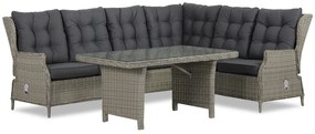 Dining Loungeset 6 personen Wicker Grijs  Garden Collections New Castle