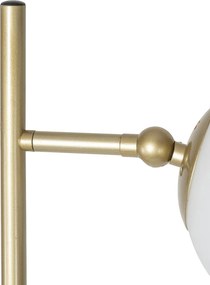 Smart vloerlamp goud met mat glas incl. 2 Wifi P45 - Pallon