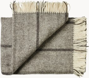 Wollen plaid Askø met franjes