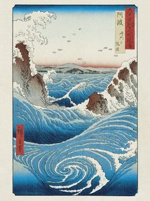 Kunstdruk Hokusai - Naruto Whirlpool, Utagawa Hiroshige, (30 x 40 cm)