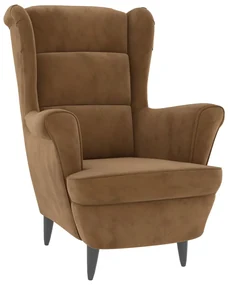 vidaXL Fauteuil fluweel bruin