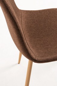 Set 4 Teok Stoffen Stoelen
