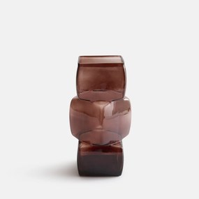 Vaas van gekleurd rookglas, hoogte 29 cm, CUBIA