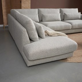 PEPP Interiors Como Grote Hoekbank Met Ottoman Links Beige Silencio 19