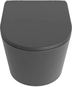 Mondiaz Lavie toiletpot randloos met softclose zitting dark grey