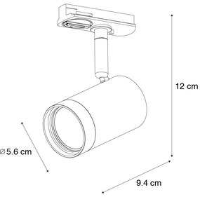 Moderne 1-fase railspot donkerbrons - Iconic Jeana