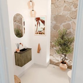 Mondiaz Joya 50cm toiletmeubel dusk met wastafel faye midden zonder kraangat urban