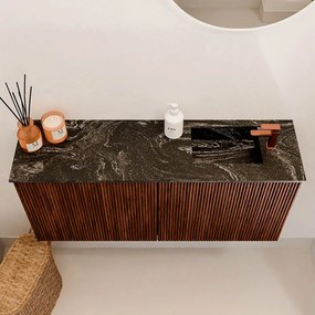 Mondiaz Joya DLux 90cm toiletmeubel ruby met wastafel faye rechts 1 kraangat lava