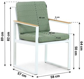 Tuinstoel Aluminium Wit Lifestyle Garden Furniture Faro
