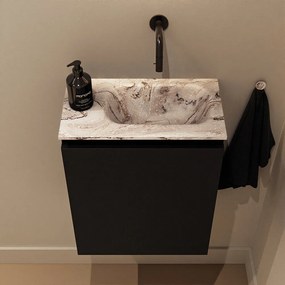 Mondiaz Ture DLux toiletmeubel 40cm urban met wastafel glace rechts zonder kraangat