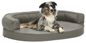 vidaXL Hondenbed ergonomisch linnen-look 90x42 cm grijs