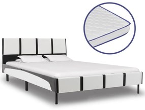 vidaXL Bed met traagschuim matras kunstleer 140x200 cm