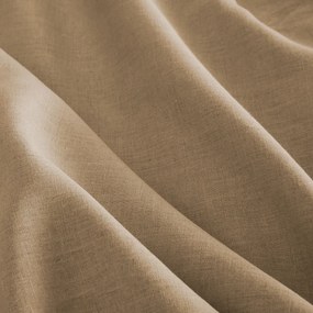 Verduisteringsgordijn van gewassen linnen, leren lussen, Private