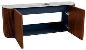Mondiaz Joya DLux 105cm toiletmeubel ronding links/rechts ruby met wastafel faye midden zonder kraangat glace