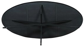 Starfurn Ferris Ovale Eettafel Zwart Eiken 210 Cm - 210 X 100cm.