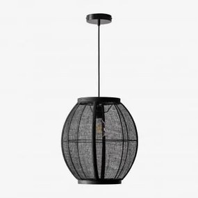 Ziyec Hanglamp Van Linnen Zwart & Ø35 Cm - Sklum
