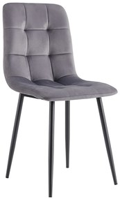 Set 4 Stoelen Stuhl Fluweel
