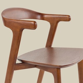 Zuiver Northwood Walnut Walnoot Eetkamerstoel Minimalistisch