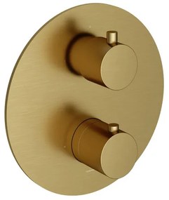 Hotbath Cobber afbouwdeel inbouwthermostaat met 2 functies omstel geborsteld messing (goud) PVD CB009EXTBBP