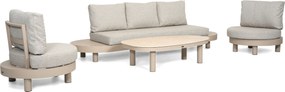 Stoel en Bank Loungeset 5 personen Aluminium Zand/Beige  Lifestyle Garden Furniture Organio/Mira