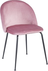 Set 4 Black Dalnia Fluwelen Stoelen