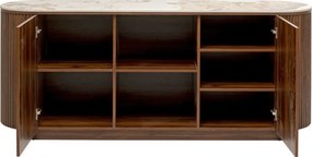 Hout Dressoir Met Marmer - 180x45x76cm.