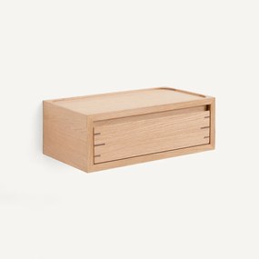 Hangend nachtkastje van massief eiken en eikenfineer, HIBASHI