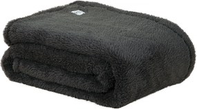 Teddy Fleece Deken - Ultrazacht - 130x170 - antraciet