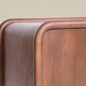 Houten Tv-meubel Met Ronde Hoeken 160 Cm - 160x43x50cm.