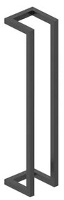 Saniclass Dual Handdoekrek - 60x12.5x12.5cm - mat zwart 246124001MB