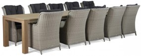 Tuinset 10 personen 400 cm Wicker Grijs Garden Collections Buckingham/Brighton