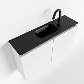 Mondiaz Ture 80cm toiletmeubel talc met wastafel urban midden 1 kraangat