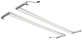 INK Verlichtingsbalk - 60x2x1cm - LED IP44 - 4200K - tbv Spiegel of Spiegelkast - Zilver 8302100