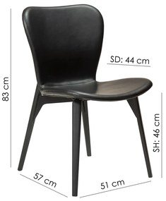 Dan-Form Paragon Design Eetkamerstoel Zwart Kunstleer
