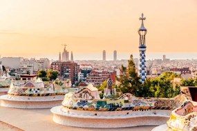 Foto Barcelona cityscape with Sagrada Familia seen, Alexander Spatari