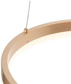 Design hanglamp goud 40 cm incl. LED 3-staps dimbaar - Anello Design rond Binnenverlichting Lamp