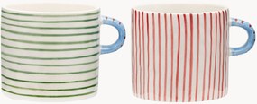 Handbeschilderde XL-bekers Stripe Affair, 2-delig