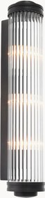 Grote wandlamp Gascogne van geribbeld glas