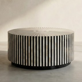 Ronde Design Salontafel Zwart-wit - 75 X 75cm.