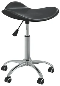 vidaXL Eetkamerstoelen draaibaar 6 st kunstleer zwart