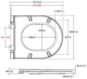 Sapho Infinity softclose toiletzitting 36x44cm wit