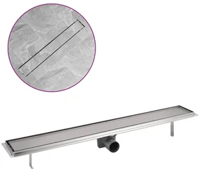 vidaXL Doucheputje rechthoekig roestvrij staal 830x140 mm
