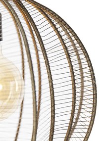 Eettafel / Eetkamer Industriële hanglamp brons met zwart langwerpig 3-lichts - Dong Industriele / Industrie / Industrial E27 Binnenverlichting Lamp