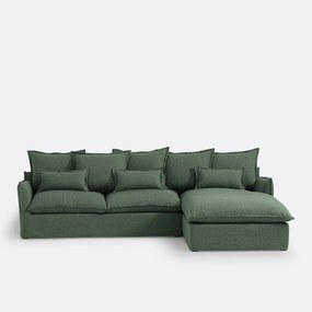 Hoekbank, omvormbaar, afneembare hoes, 4-zit, polyester, Odna