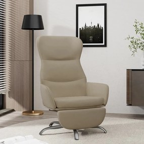 vidaXL Relaxstoel met voetensteun microvezelstof lichtgrijs