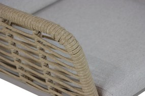 Tuinset 4 personen 180 cm Aluminium/wicker Taupe Coco Antoni/Bristol