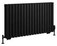 Eastbrook Tunstall dubbele radiator 105x60cm 1652W zwart mat