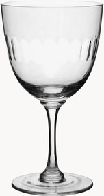 Mondgeblazen kristallen wijnglazen Lens, 4-delig
