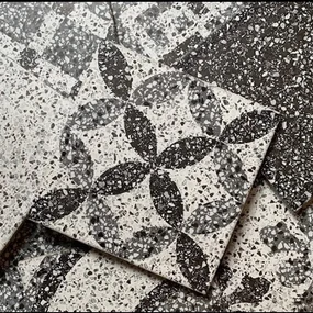 Terre d'Azur Terrazzo vloertegel 20x20cm zwart