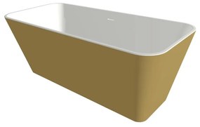 Xenz Christiano vrijstaand bad solid surface 170x75x65cm goud/wit
